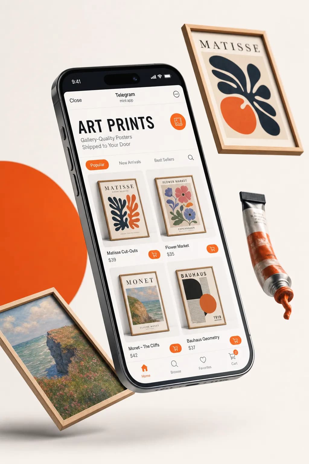 Gallery — Seni & Cetakan storefront design preview