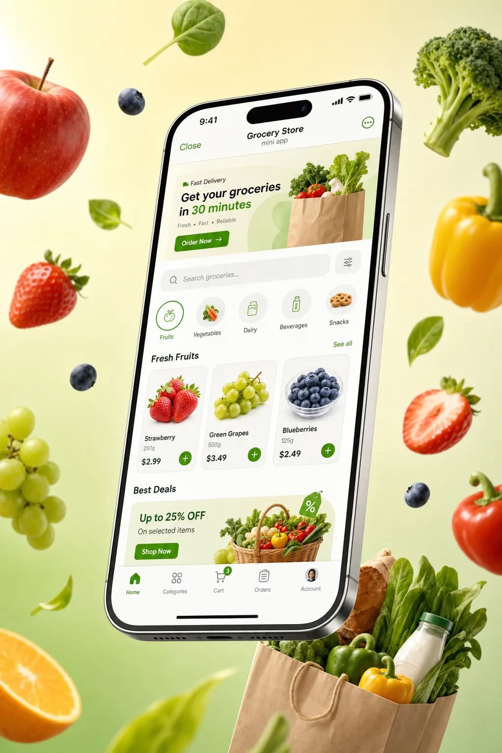 Harvest — Épicerie storefront design preview