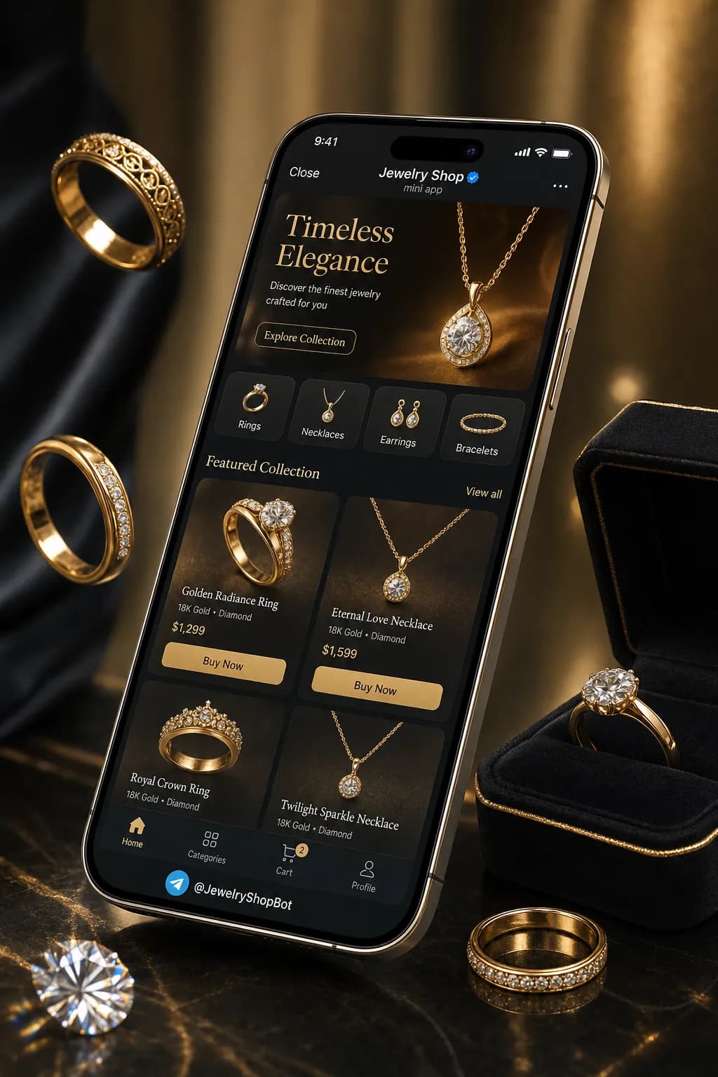 Aurum — Bijouterie storefront design preview