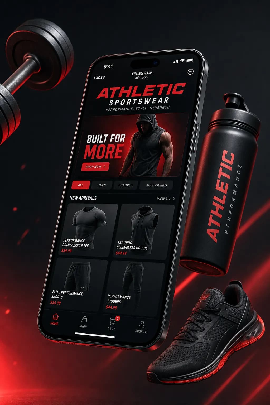 Momentum — Vêtements de sport storefront design preview
